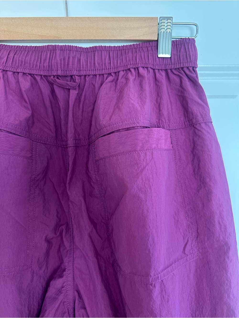 NWT XS Free People Colorblock Track Pants Joggers in Plum & Taupe with Neon Trim - Picture 6 of 6